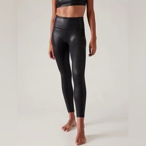 Athleta Elation Ultra High Rise Shine Legging 1X Black Shine
